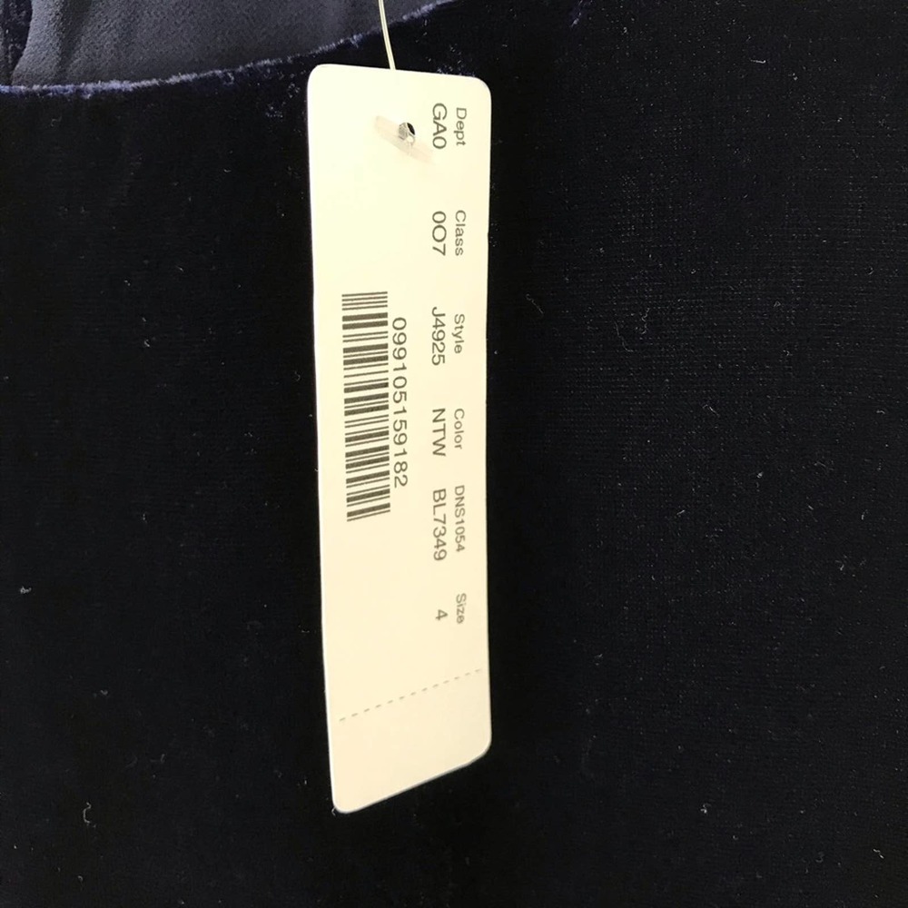 NWT J. Crew Twilight Blue Velvet Tank Top - Picture 4 of 7